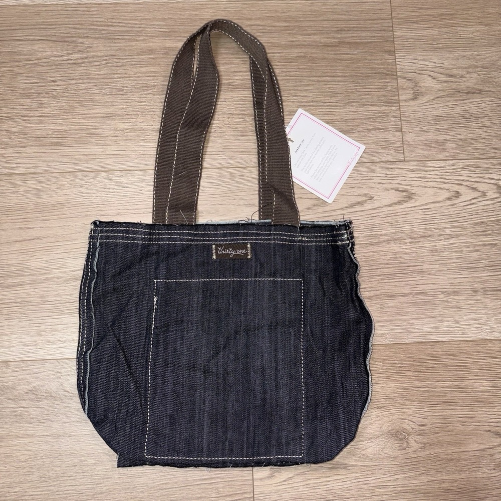 Thirty-One Denim Tote Bag Dark Denim Brand New